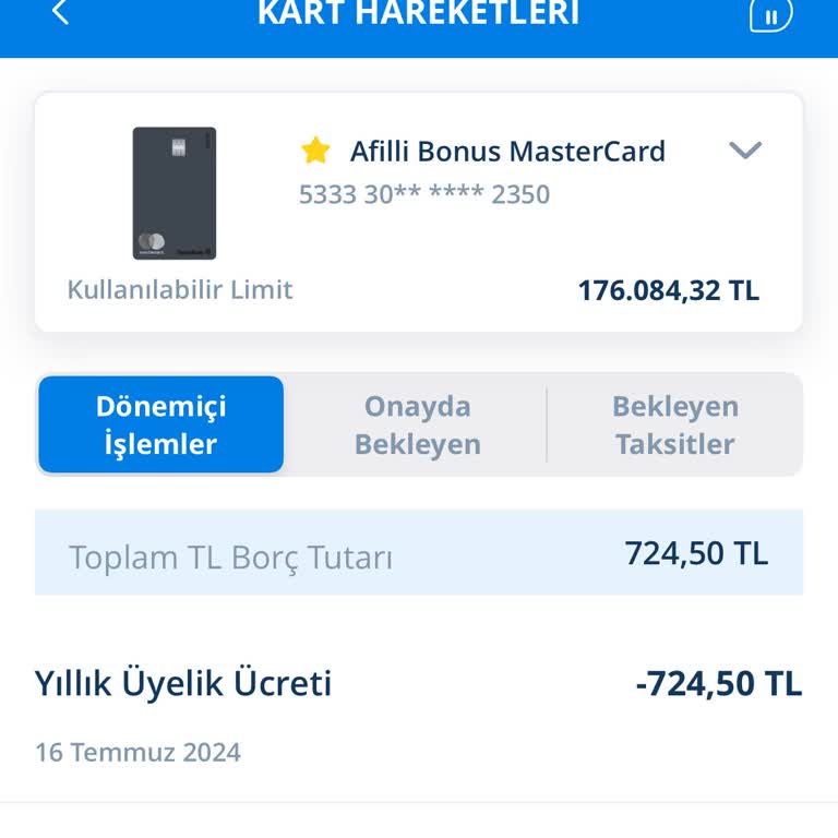Denizbank Afili Kredi Kartı