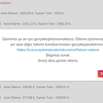 Aydem Faturamı Taksitlendirmeye Ve Fazla Ücret Almaya Zorluyor