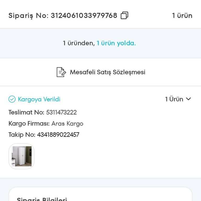 A101 Erzak Dolabı Sipariş Ettim