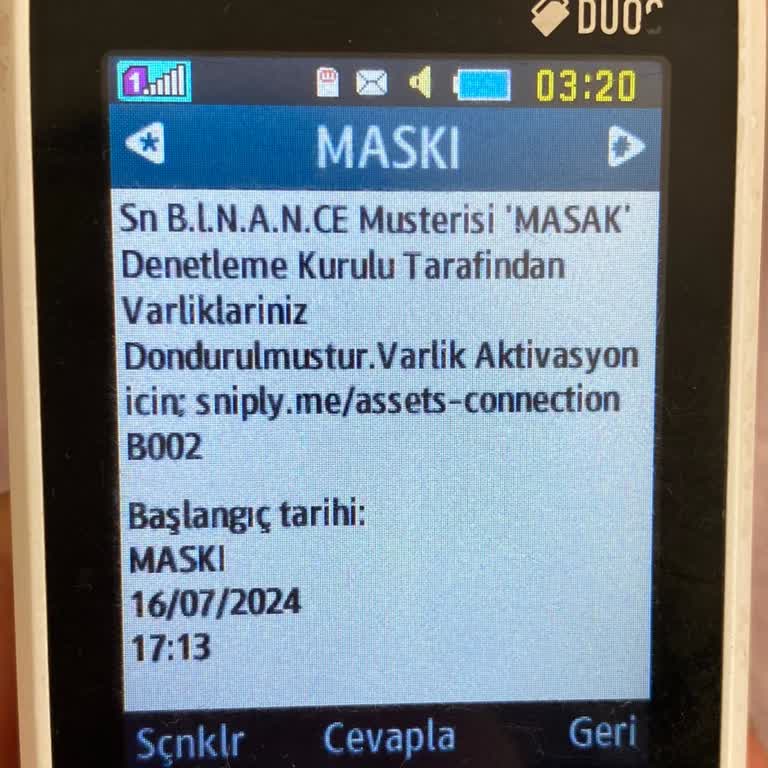 MASKİ Tarafından Gönderilen Mesaj