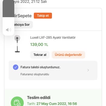 Luxell Lxf-285 Ayaklı Vantilatör Aldığımız Gibi Arızalı Çıktı