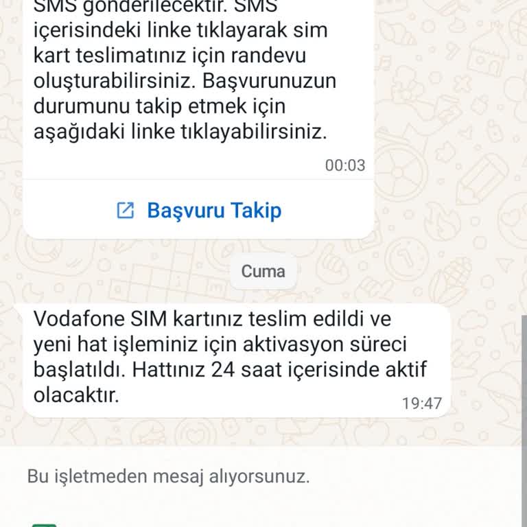 Vodafone Yeni Hat Aktif Edilmeme