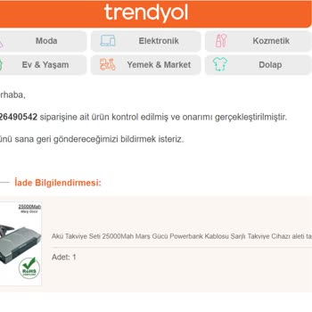 Trendyol'A Güvenip Aldığım Ürünü Sadece 4 Gün Kullanabildim!