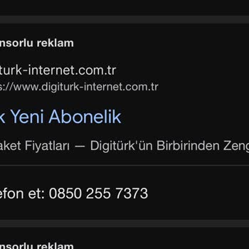 0850 255 73 73 Yanıltıcı Digiturk Sitesi İle Kişisel Bilgi Alınması