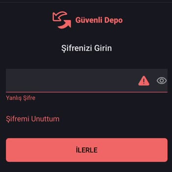 Vodafone Güvenli Depo Giriş Şifre Hatası