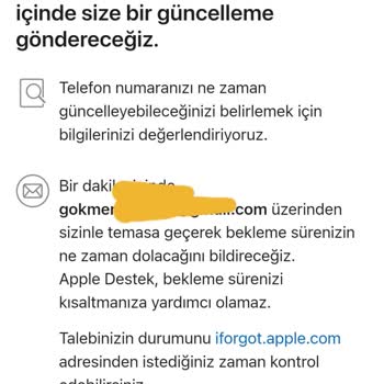 iPhone Apple Numaram Değişmeme Sorunu