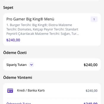 Getir Yemekten Burger King Üzerinden Sipariş Verdim İptal Edildi