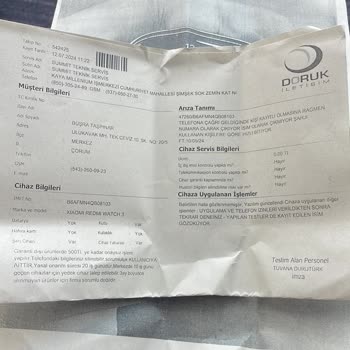 Xiaomi Redmi Watch 3 Active Saatimde Marka Ve Servis Mağduriyeti