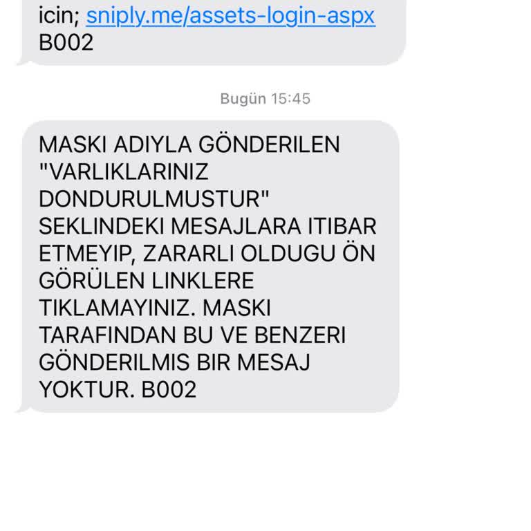 Binance MASKİ Adıyla Gönderilen Mesaj
