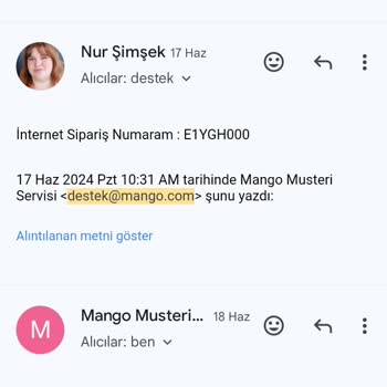 Mango Mağazaya Sipariş Sorumsuzluğu