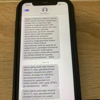 Vodafone Pay Vodafone Güvenlik Açığı Ve Faturaya Yansıtılan İzinsiz Harcamalar