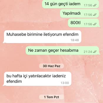 Su Butik Para İademi Yapmıyor Sorumsuzca Davranıyorlar
