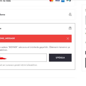 Boyner Gift Card Pişmanlığı - Yetersiz Müşteri Hizmetleri