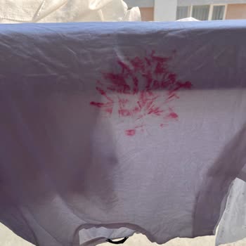 Domestos Beyaz Tshirt Pembe Yaptı