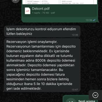 Yaser Turizm Yanıltıcı Depozito Talepleri Ve İade Sorunları