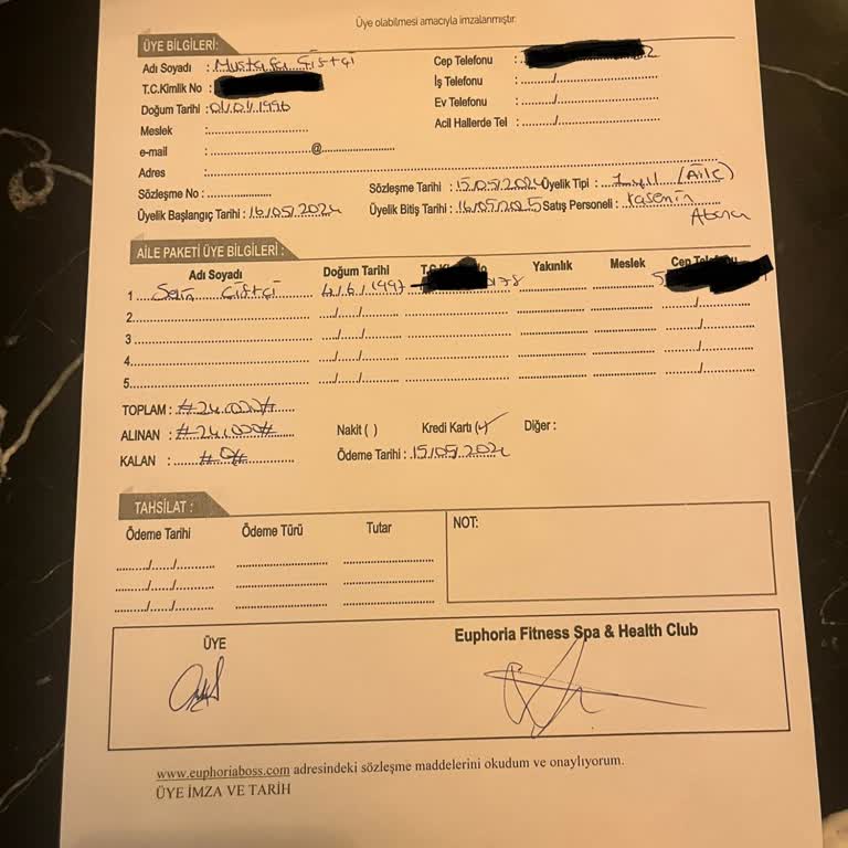 Euphoria Fitness İade Edilmeyen Para Tutarı Ve Firma Pişmanlığı