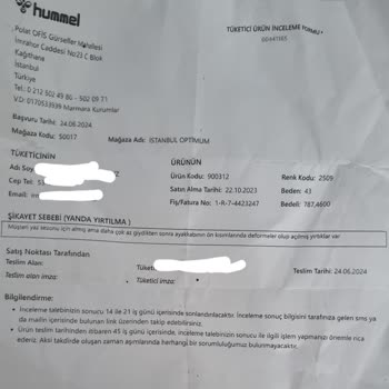 Hummel Merak Ayakkabı Yanlarının Patlaması