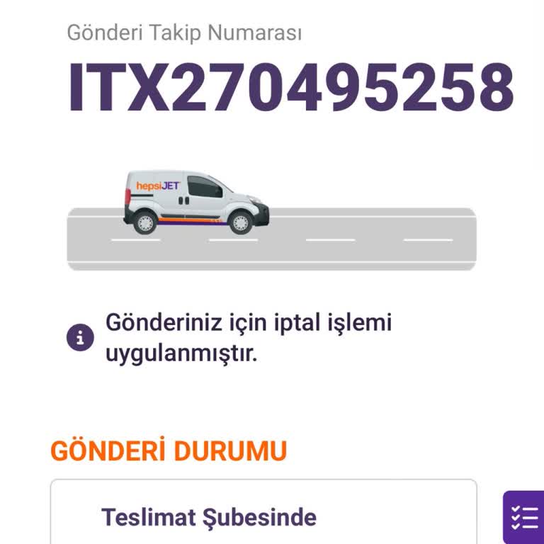 Hepsijet Acil Kargomu İadeye Cevirdi