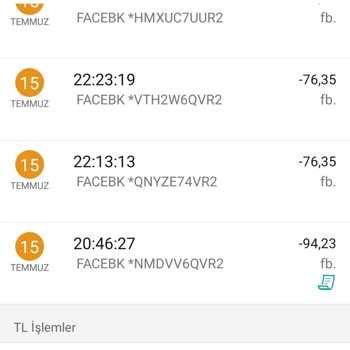 Facebook Ve Garanti BBVA Bilgimiz Dışında Ödeme Yapılması.