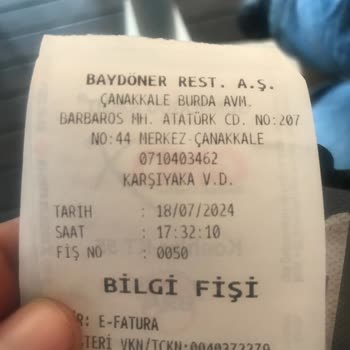 Bursa İshakbey İskender Döner Mi Kağıt Mı Bilemedim