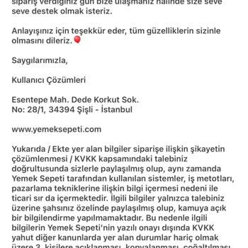 Yemek Sepeti Market Dökülen Ürününün İadesini Yapmıyor