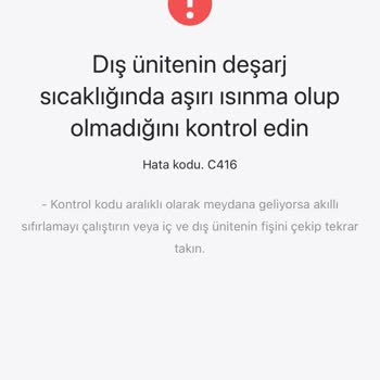 Samsung Windfree 24.000 BTU Klima Arızası C416