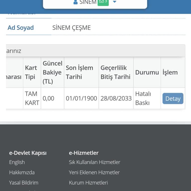 Manisa Büyükşehir Belediyesi Manisa Kartım İptal Edilmiş