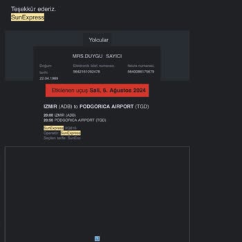 Sunexpress 20 Gün Kala Yurt Dışı Uçuş İptal Ediyor! ( Karadağ )