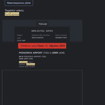 Sunexpress 20 Gün Kala Yurt Dışı Uçuş İptal Ediyor! ( Karadağ )