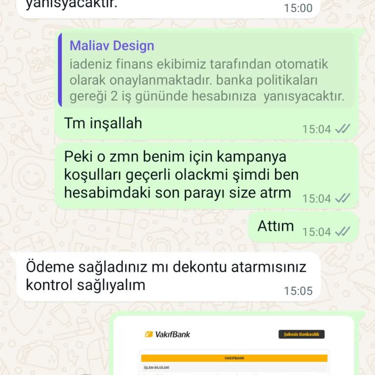 Maliav Butik (instagram: maliavdesign) Instagram Üzerinden Sipariş Sorunu