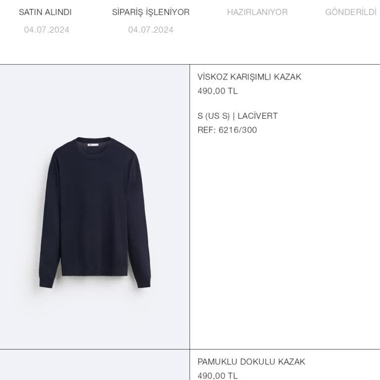 Zara Sipariş İşleniyor Hatası