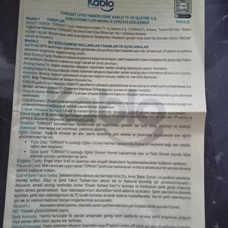 Kablo Net Bağlantı Sorunu Ve Müşteri Hizmetleri Deneyimi