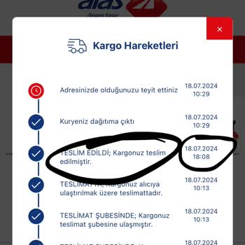 Aras Kargo Kargoyu Teslim Edilmiş Gibi Gösteriyor.