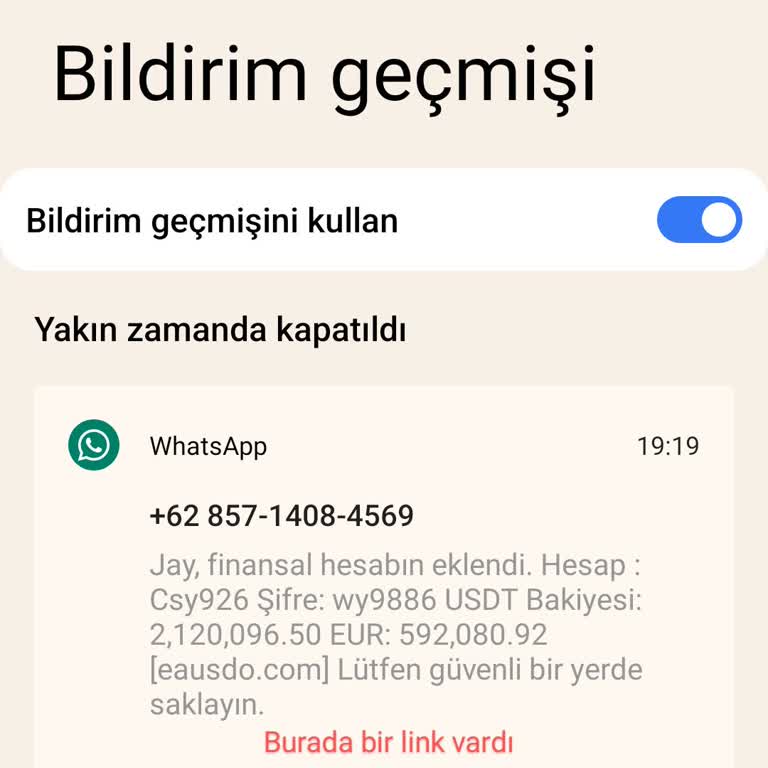 WhatsApp Üzerinden Tehlikeli Linklere Dikkat...