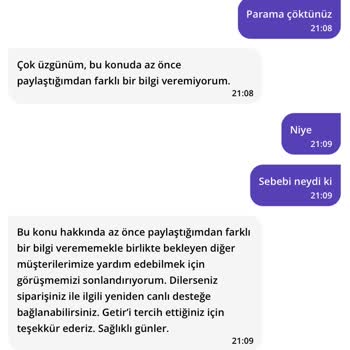 Getir, Getir Cüzdan Bakiyemi Sildi