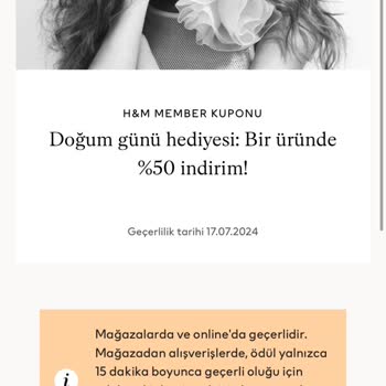 H&M Doğum Günü İndirimi Uygulamadı
