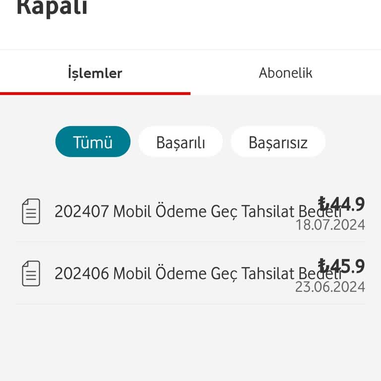 Vodafone Mobil Ödeme İadesi