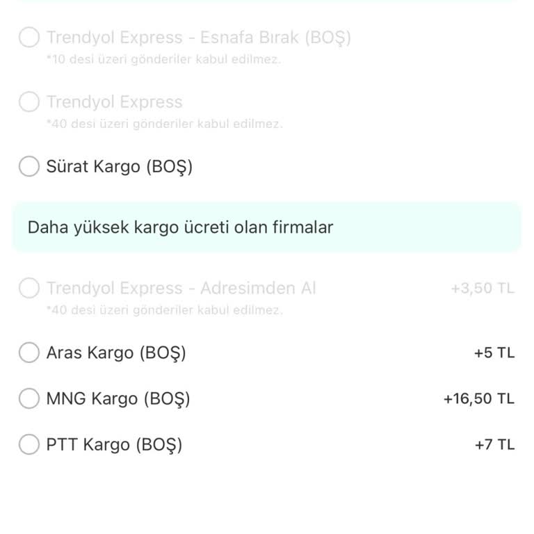 Dolap Uygulaması PTT Kargo Ek Kesinti Yapması