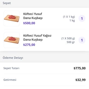 Getir Çarşı Yanlış Ürün Teslim Edildi