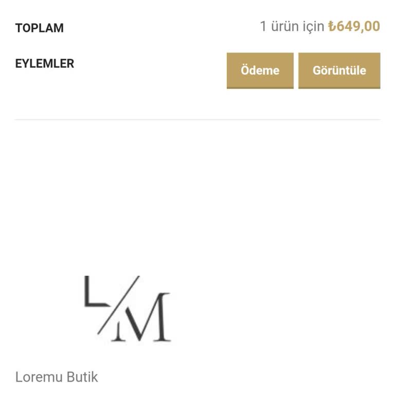 Loremu Butik Ürün Sipariş Gelmedi
