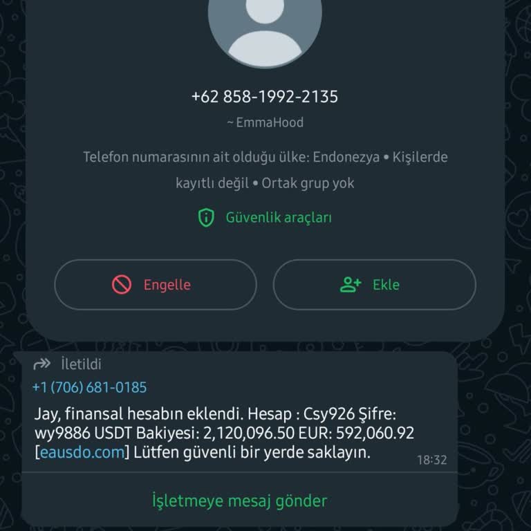 WhatsApp Mesaj İçeriyle Alakam Olmayan WhatsApp Mesajı