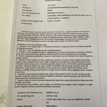 Aras Kargo Kargomuzun Kayıp Olması