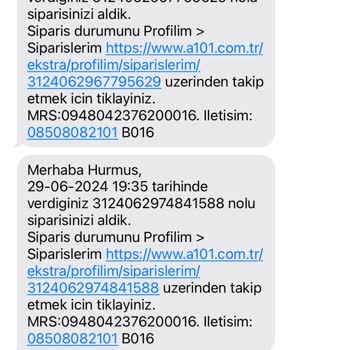 A101 Teslim Edilmeyen Ürün