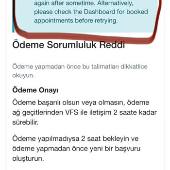 VFS Global Randevu Oluşturma Sorunu