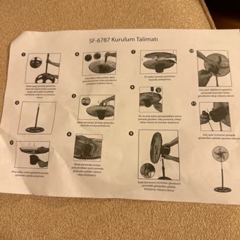 Sinbo 6787 Vantilatör Kurulumu