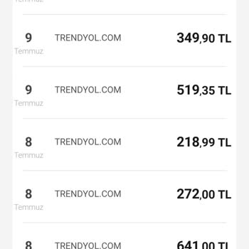 Trendyol Hesabımdan Kredi Kartım İle Harcama Yapıldı