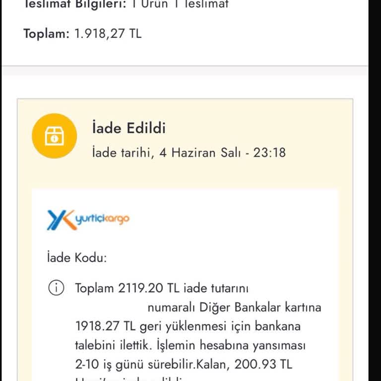 Boyner Para İadesi Yapılmadı