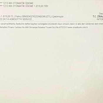 Ziraat Bankası Hesabımdan İstemsiz Para Çekimi