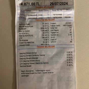 İSKİ Su Faturası