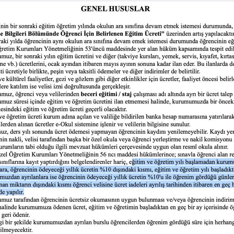 Doğa Koleji İade Yapmıyor, Bilgi Vermiyor.